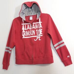 Russell Alabama Crimson Tide zip front hoodie M